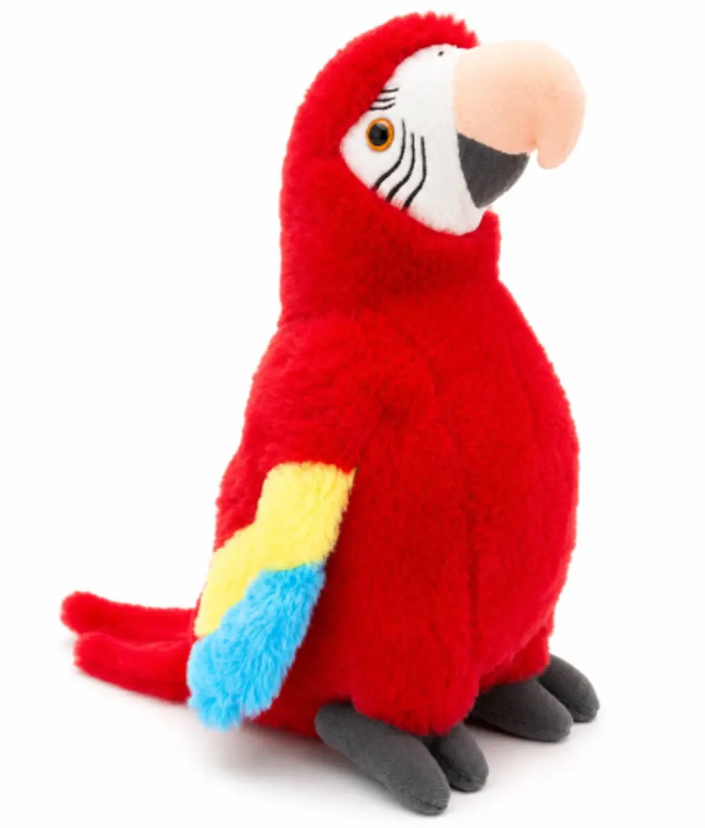 Topknuffels Papegaai Pluche Knuffel 30cm - Rood