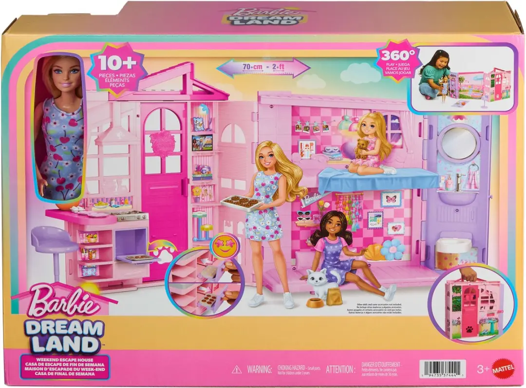 Barbie Weekend Escape House Poppenhuis - 10 Meubels & Pop