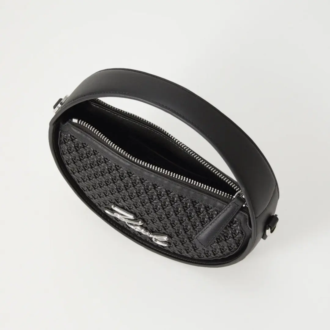Karl Lagerfeld K Signature SP Round Woven - Zwart