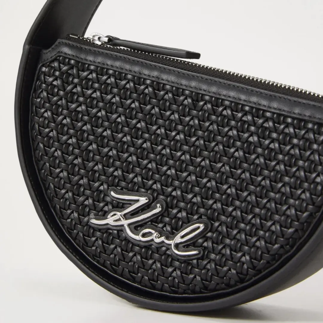 Karl Lagerfeld K Signature SP Round Woven - Zwart