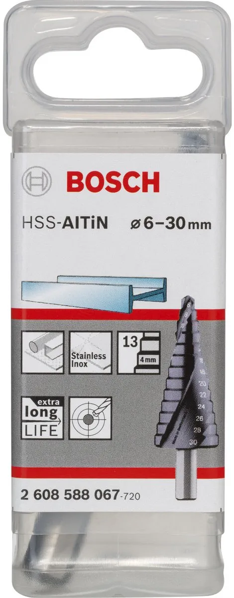 Bosch Trappenboor HSS-AlTiN 6mm - 30x93,5mm - afbeelding 3 van 6