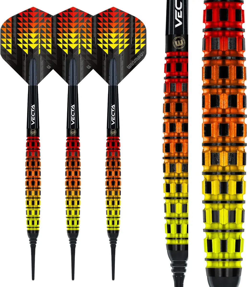 Winmau Firestorm Flame Torpedo Soft Tip Darts - 3 Stuks