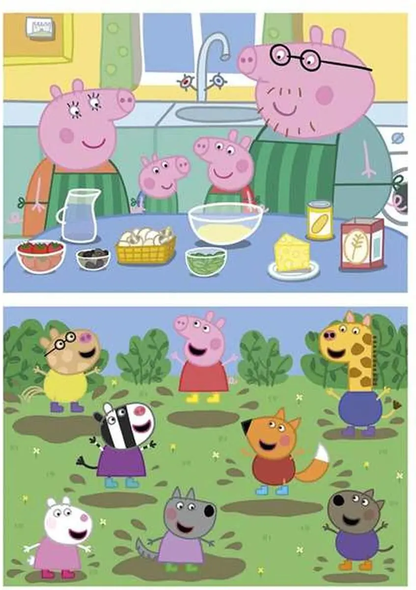 Peppa Pig Houten Puzzels - 50 Stuks (2x25) - Multicolor
