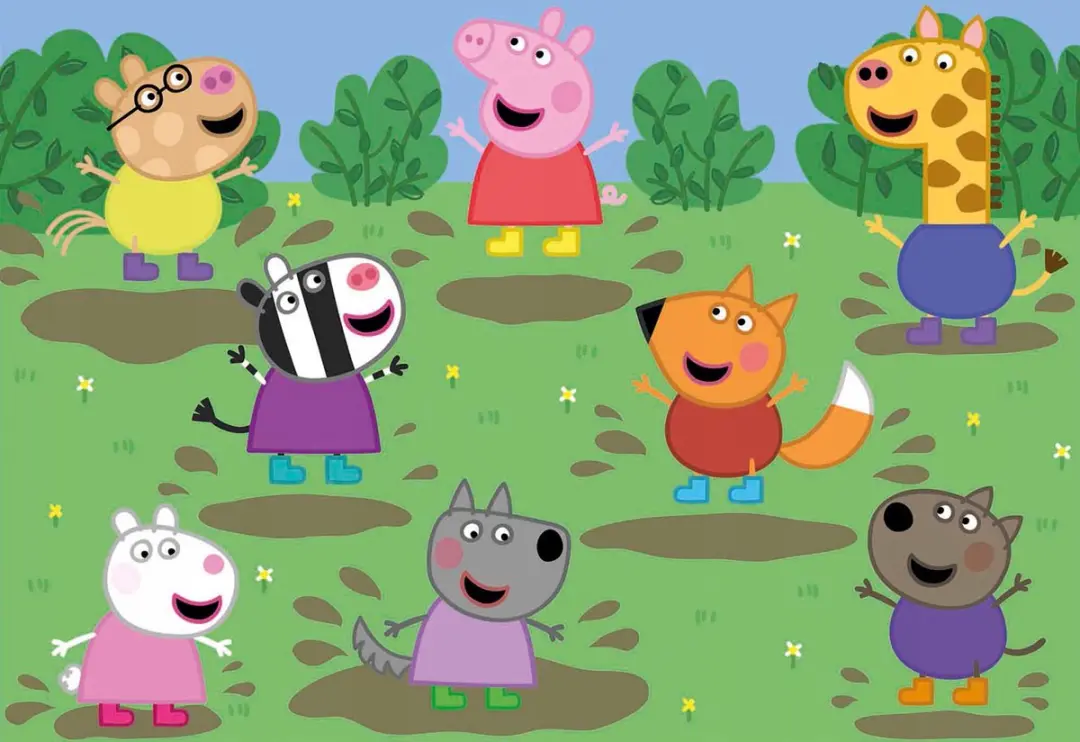 Peppa Pig Houten Puzzels - 50 Stuks (2x25) - Multicolor
