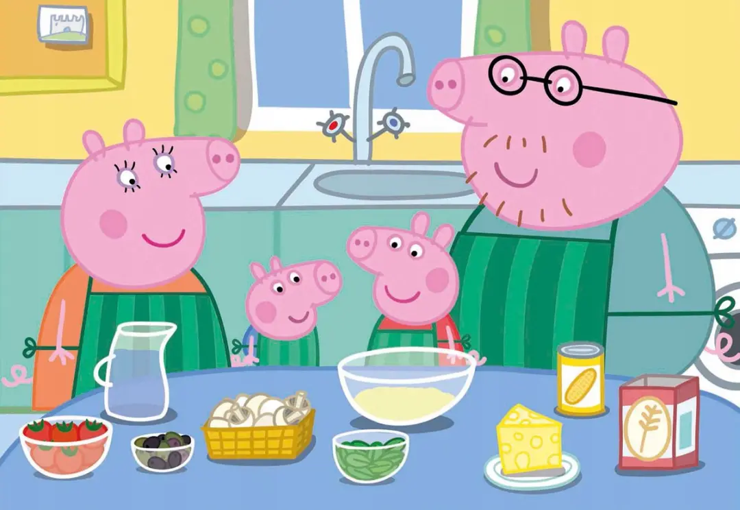Peppa Pig Houten Puzzels - 50 Stuks (2x25) - Multicolor