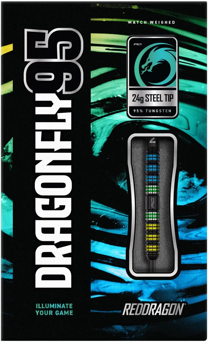 Red Dragon Dragonfly Black Parallel 95% Dartpijlen - 3 Stuks