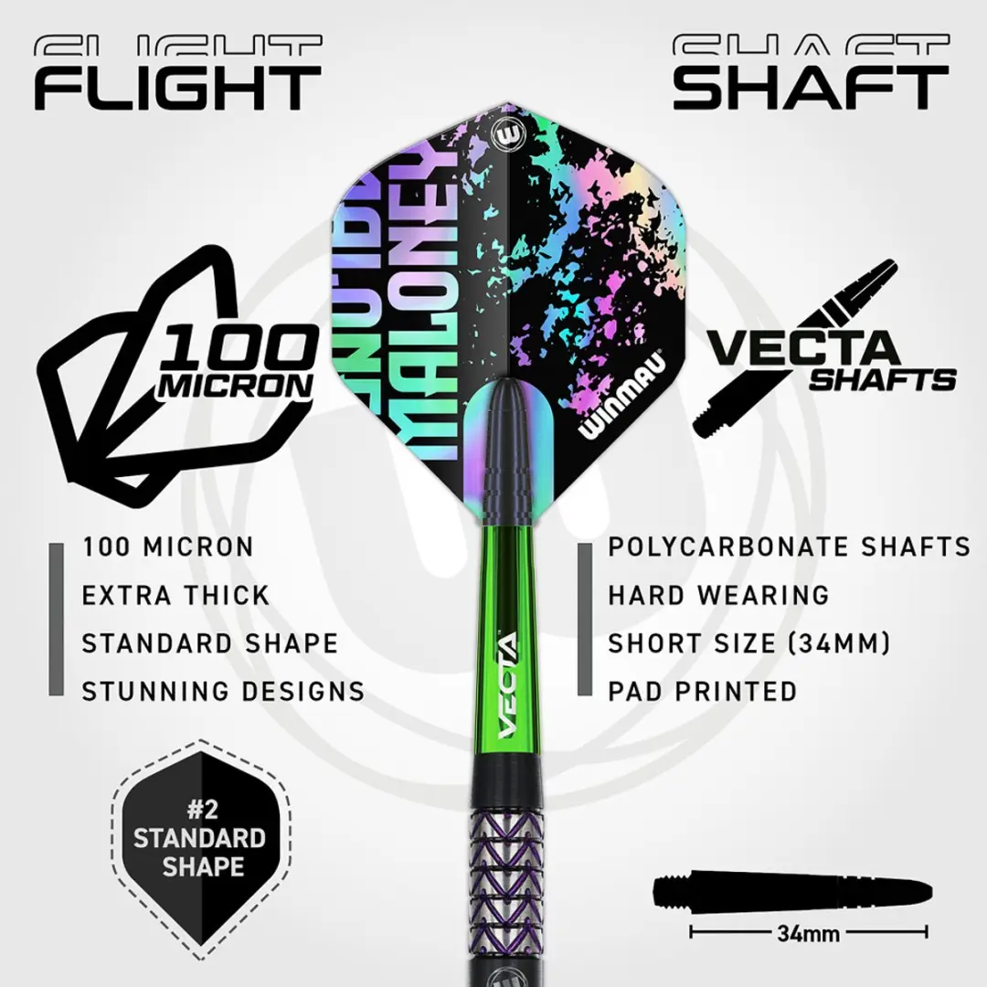 Winmau Mike Maloney 90% Dartpijlen - 3 Stuks