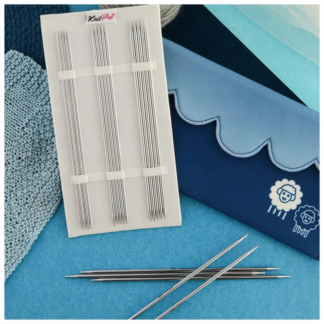 KnitPro Nova Metalen Sokkendoppels 15cm - Zilver