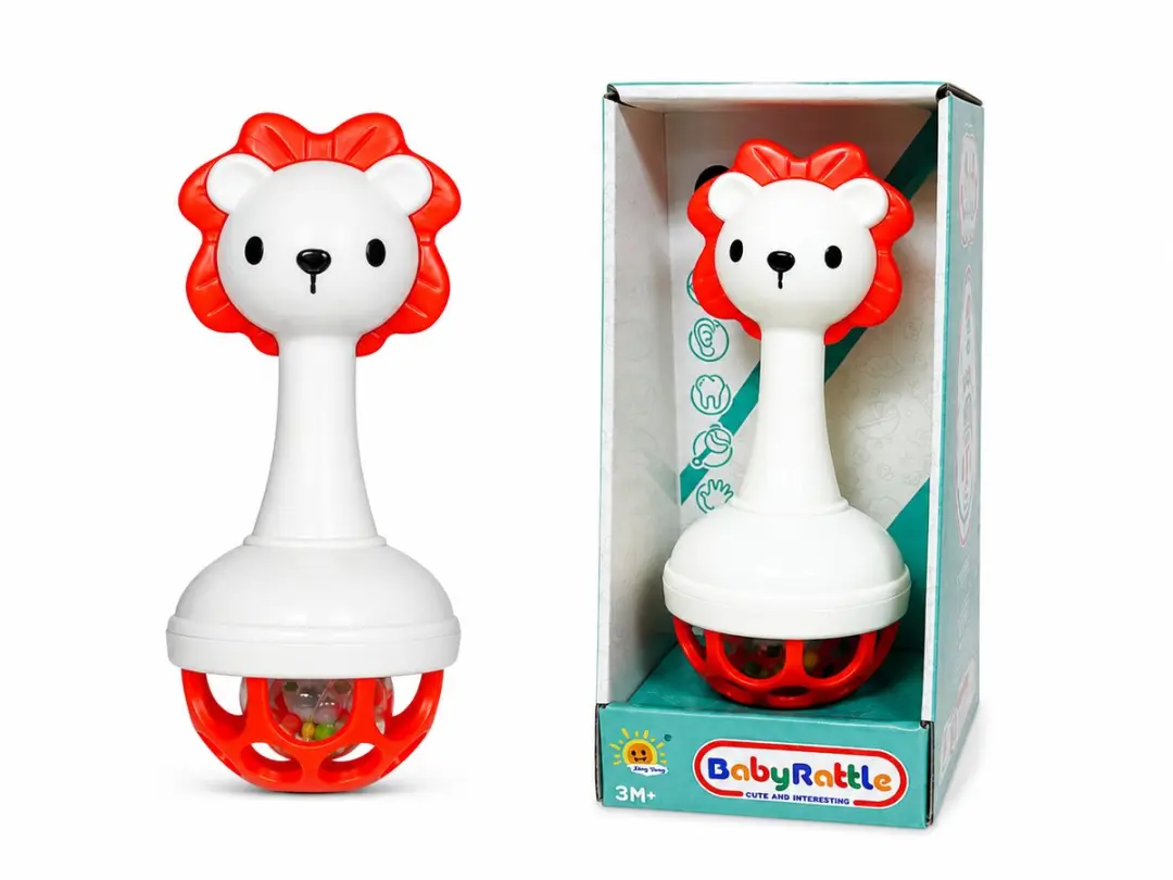 Ledy Toys Baby Rammelaar Siliconen Leeuwtje