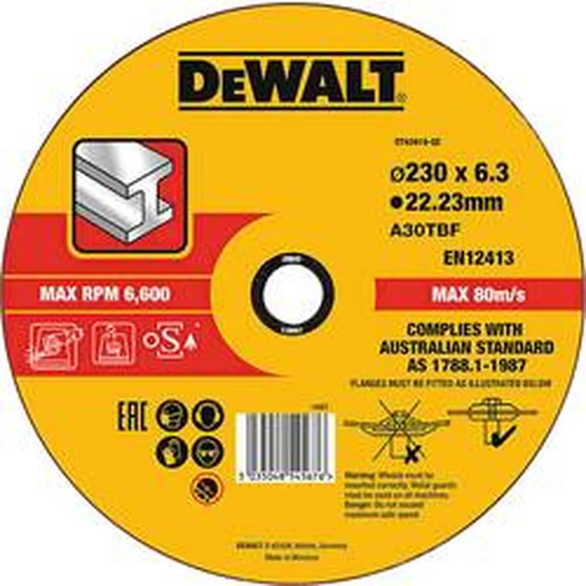 DeWalt DT43919 Afbraamschijf Metaal 230mm