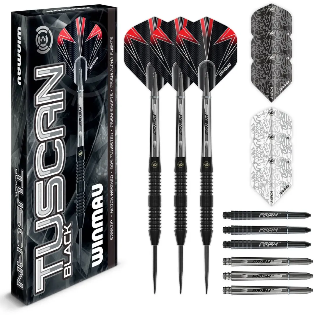 Winmau Tuscan Black 90% Dartpijlen