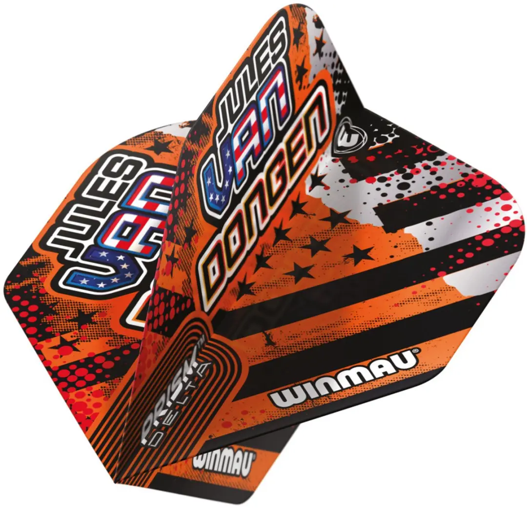 Winmau Prism Delta Jules van Dongen Dart Flights - 3 Stuks - Oranje/Zwart