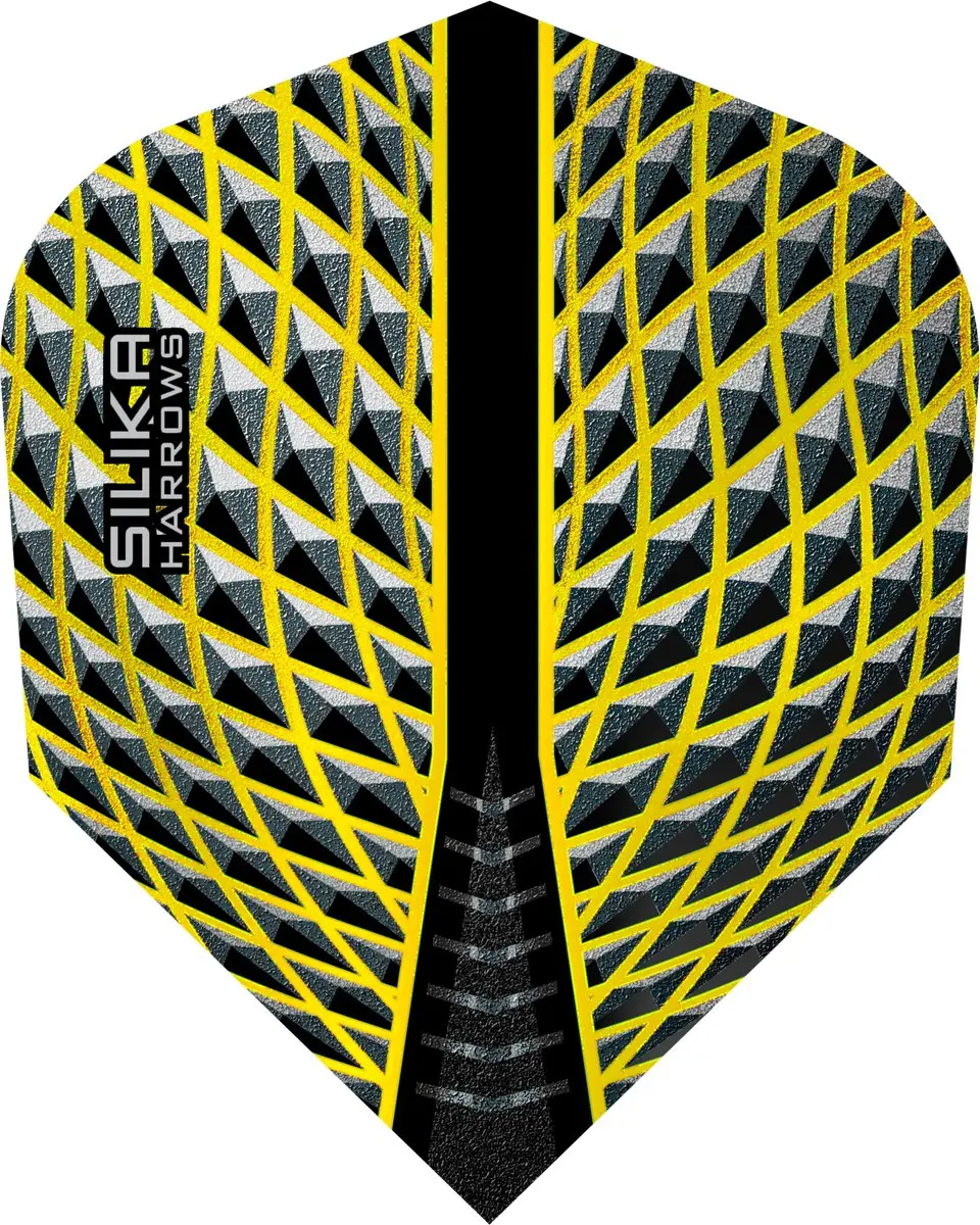 Harrows Silika Round NO6 Geel Dart Flights HF5104