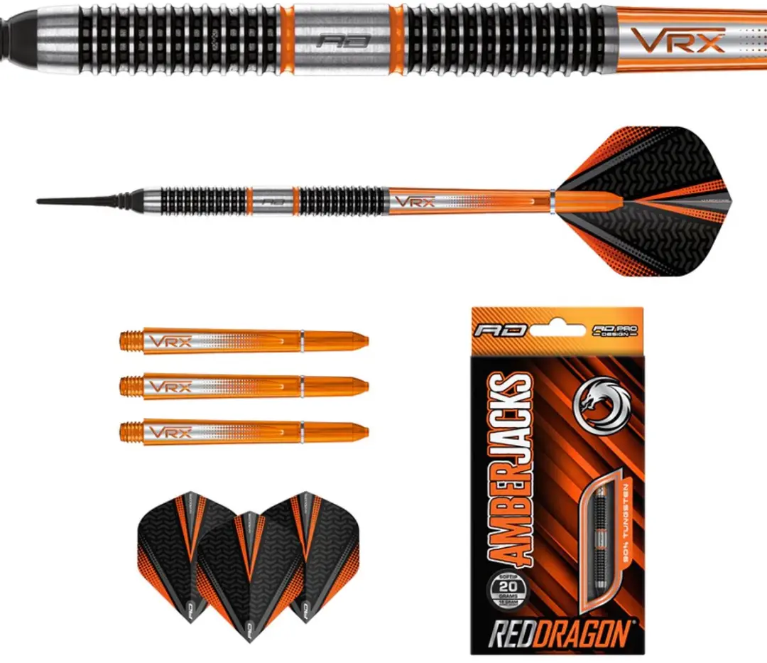 Red Dragon Amberjack 18 Soft Tip Darts - 3 Stuks - afbeelding 6 van 6