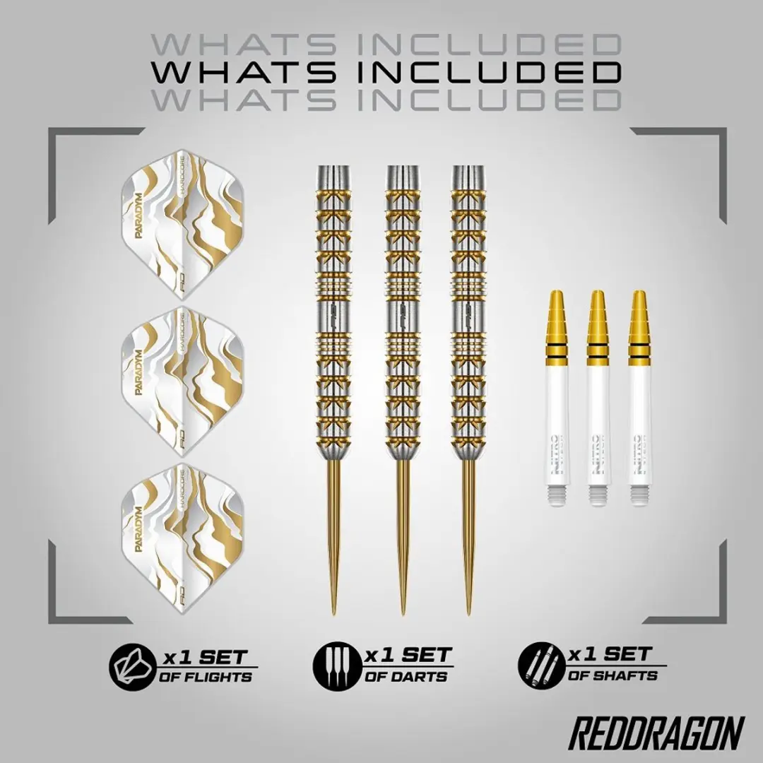 Red Dragon Paradym Gold Parallel Dartpijlen 3 Stuks