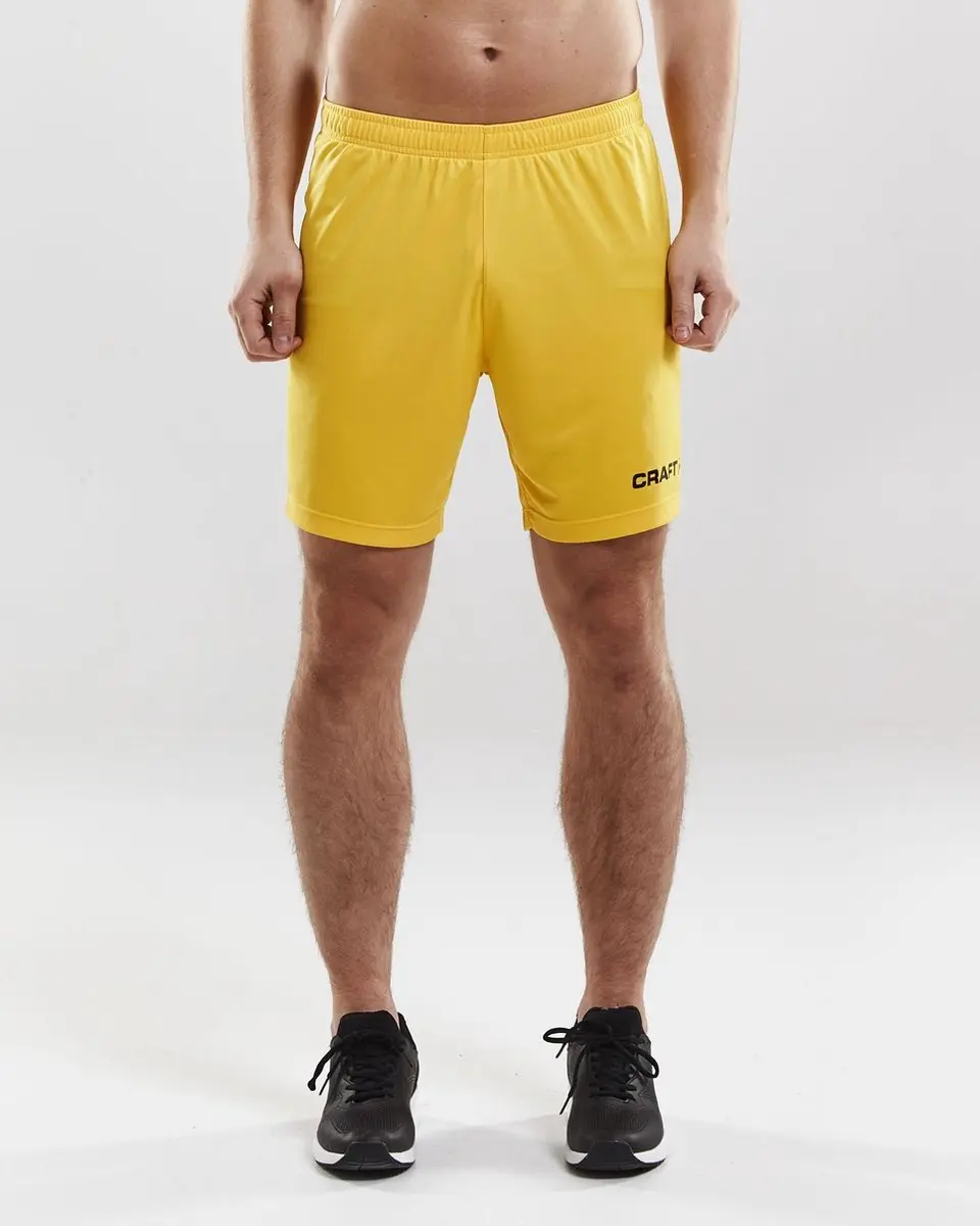 Craft Squad Short Heren Sportbroek - Maat L - Geel/Zwart