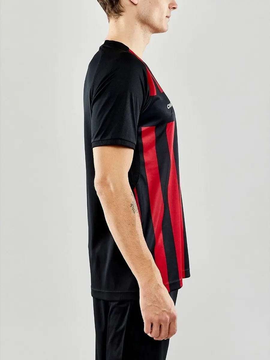 Craft Progress 2.0 Stripe Shirt Heren - M - Zwart/Rood