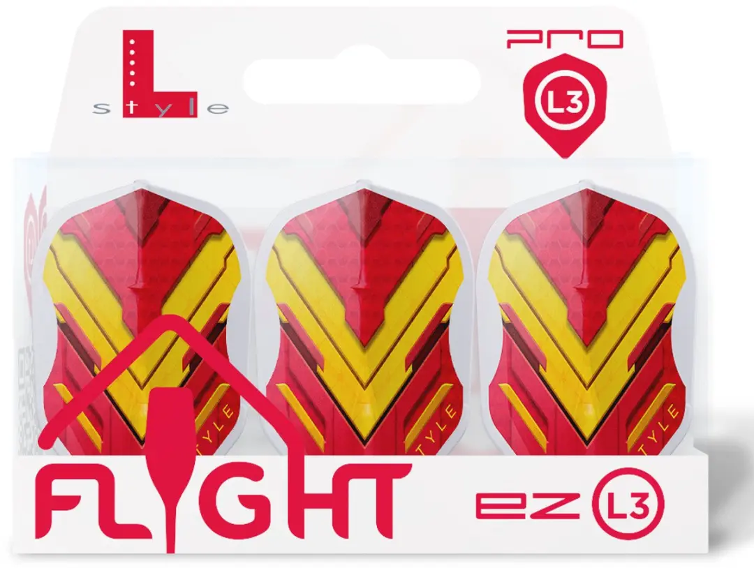 L-Style L3 EZ V-Series V1 Dart Flights - 3 Stuks - Clear White