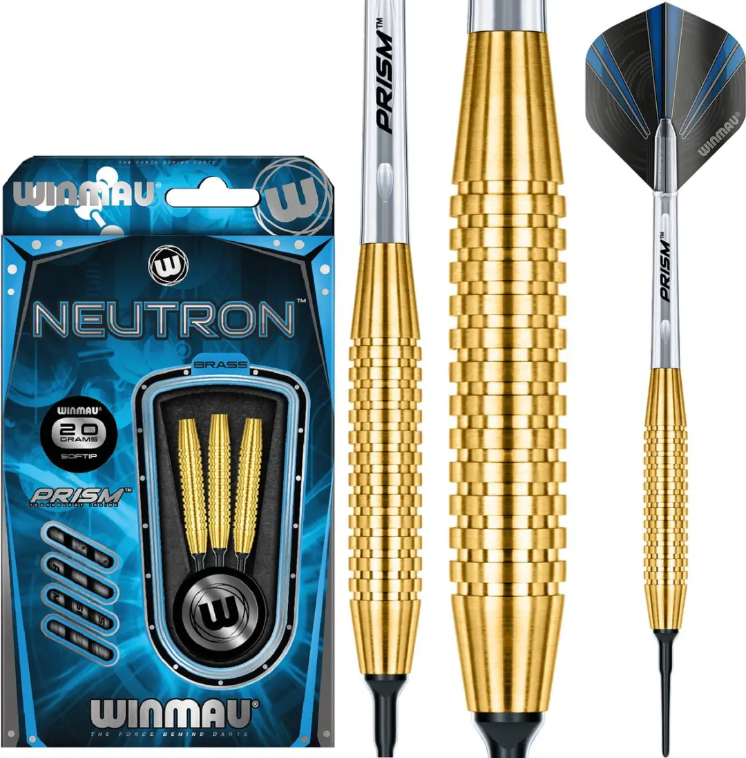 Winmau Neutron 2 Brass Soft Tip Darts - 3 Stuks