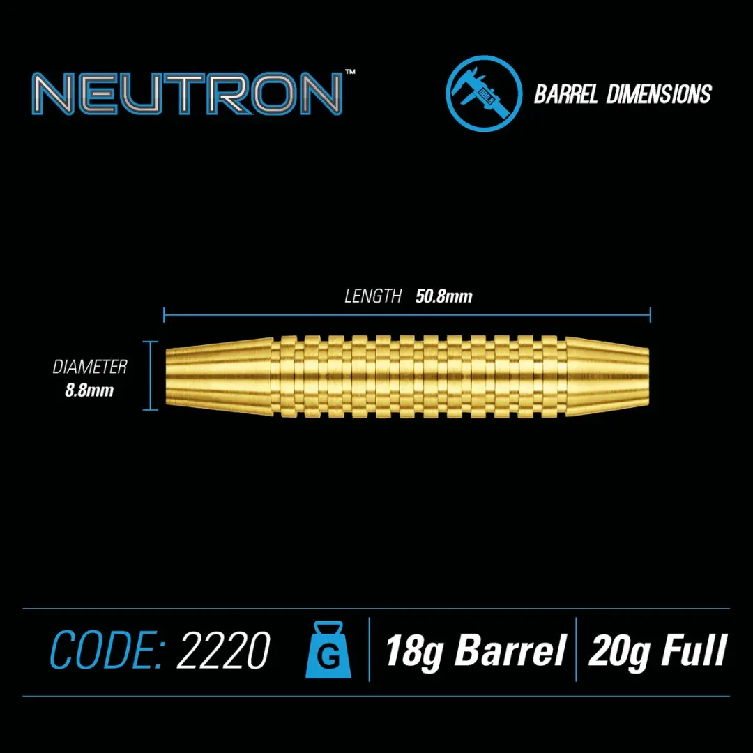 Winmau Neutron 2 Brass Soft Tip Darts - 3 Stuks