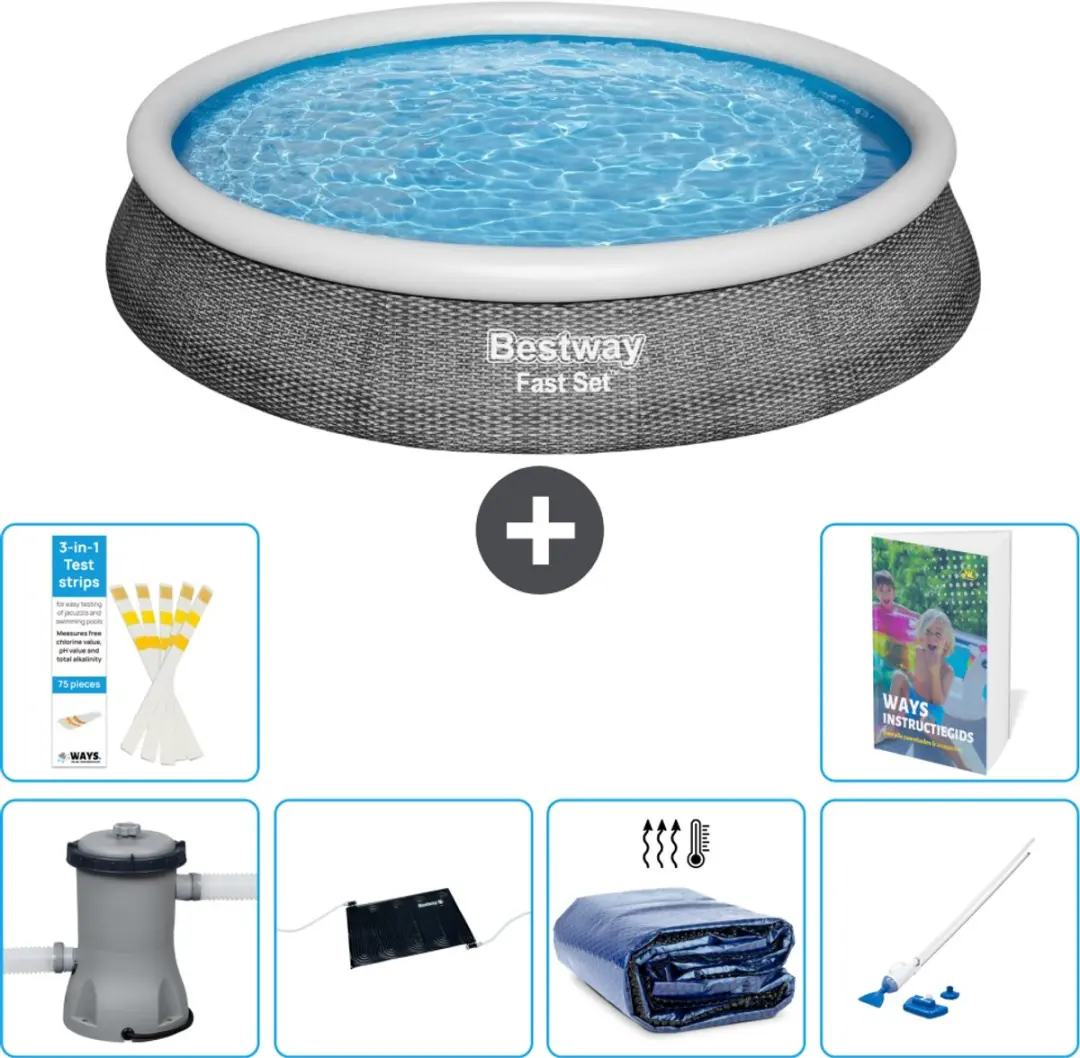 Bestway Rond Zwembad 396x84cm Fast Set
