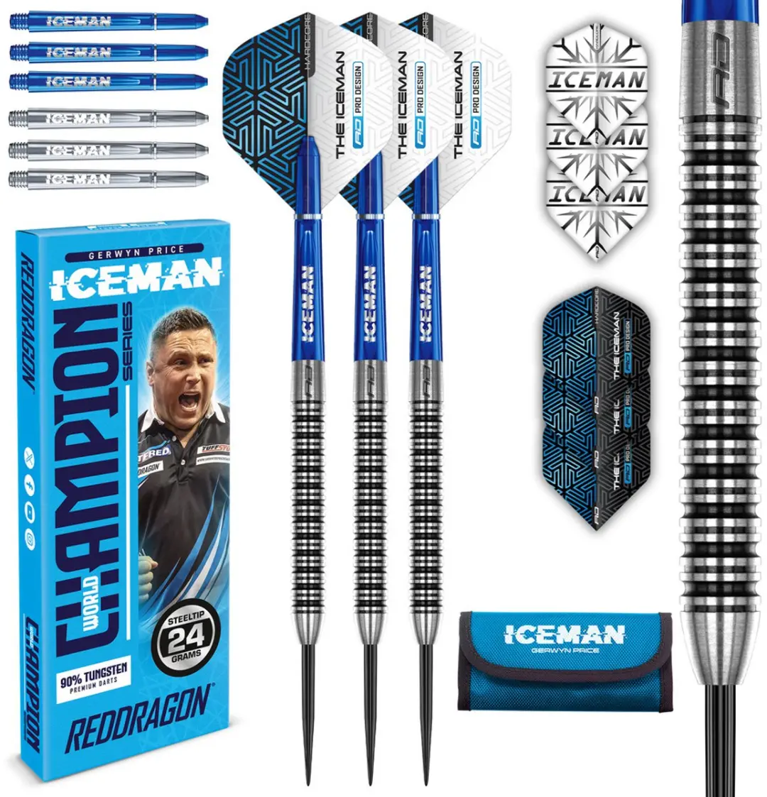 Red Dragon Gerwyn Price Iceman Champions Series Dartpijlen 3-delig