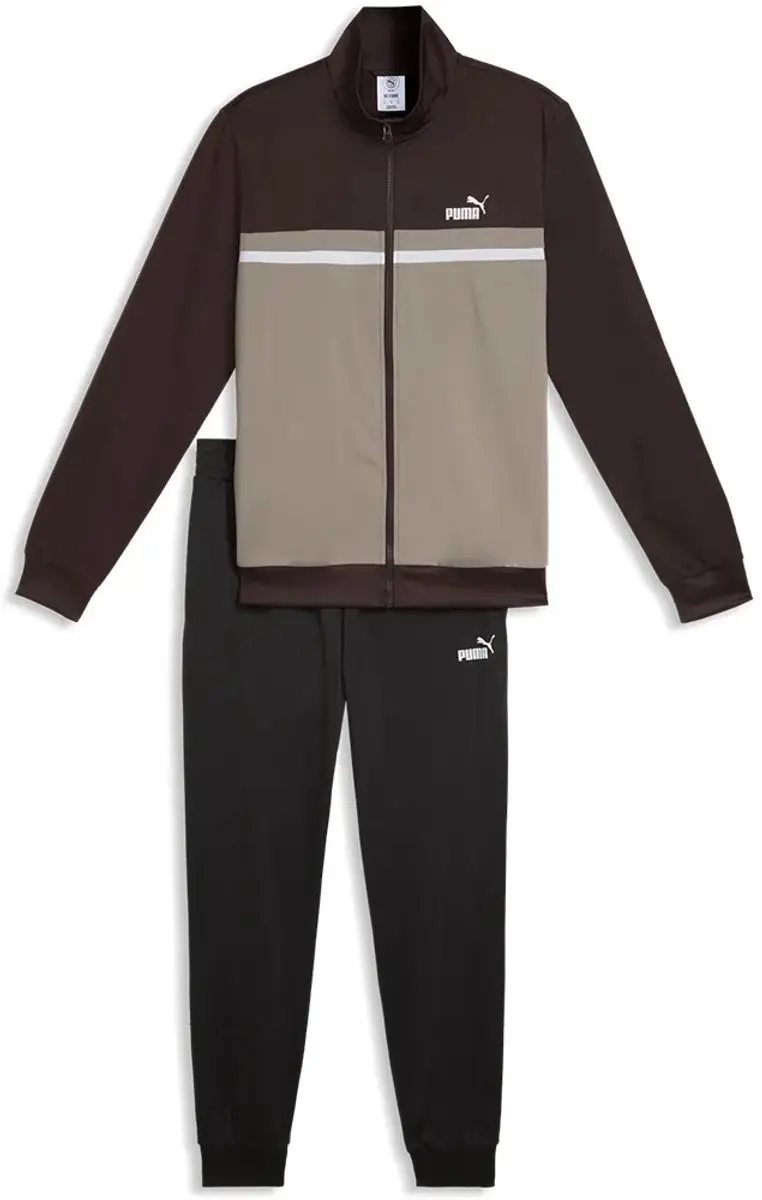 PUMA Poly Colorblock Trainingspak - S - Chocolate Fondue