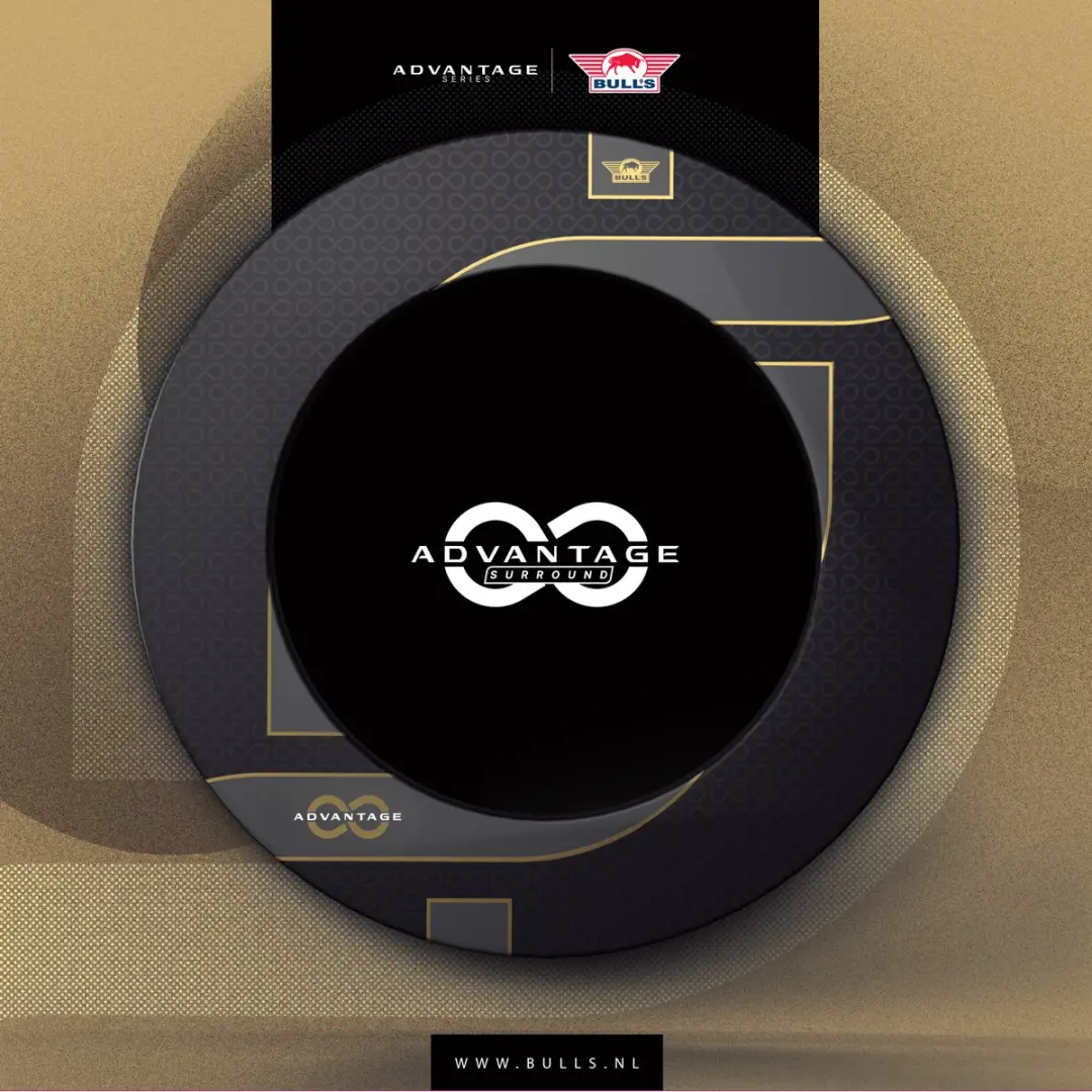 Bull's Advantage 8 Dartbord Surround - Zwart/Goud - afbeelding 6 van 6