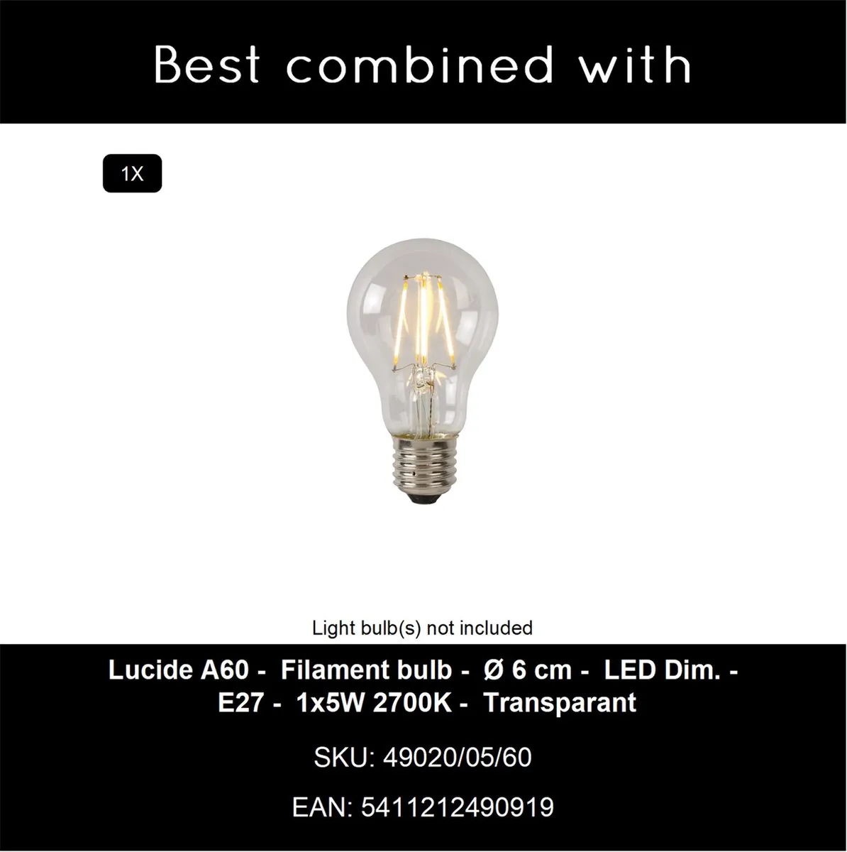 Lucide Alicent Hanglamp Ø18cm - Mat Goud/Messing