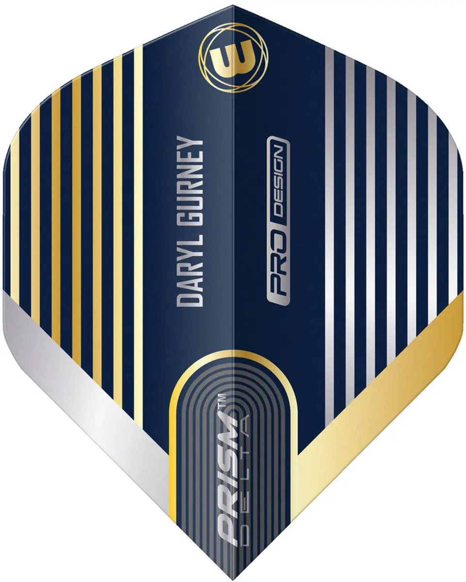Winmau Prism Delta Daryl Gurney Dart Flights - Blauw/Goud - 3 Stuks