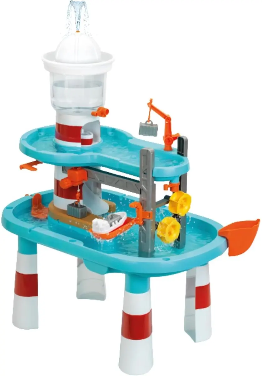 Klein Toys Waterspeeltafel XXL Vuurtoren - Blauw/Wit/Oranje/Rood