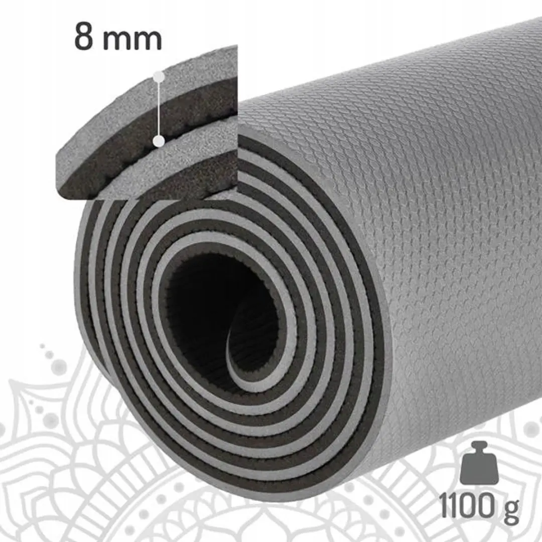 HMS YM10 TPE Yogamat - Grijs - afbeelding 4 van 5