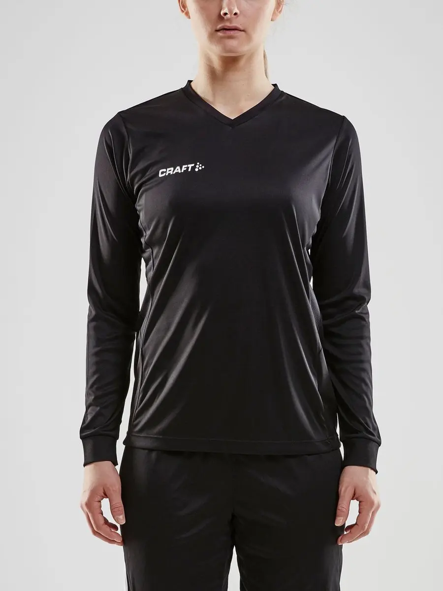 Craft Squad Jersey Solid LS XL - Zwart/Wit