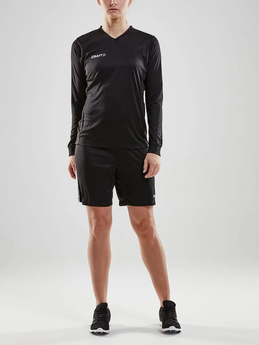 Craft Squad Jersey Solid LS XL - Zwart/Wit