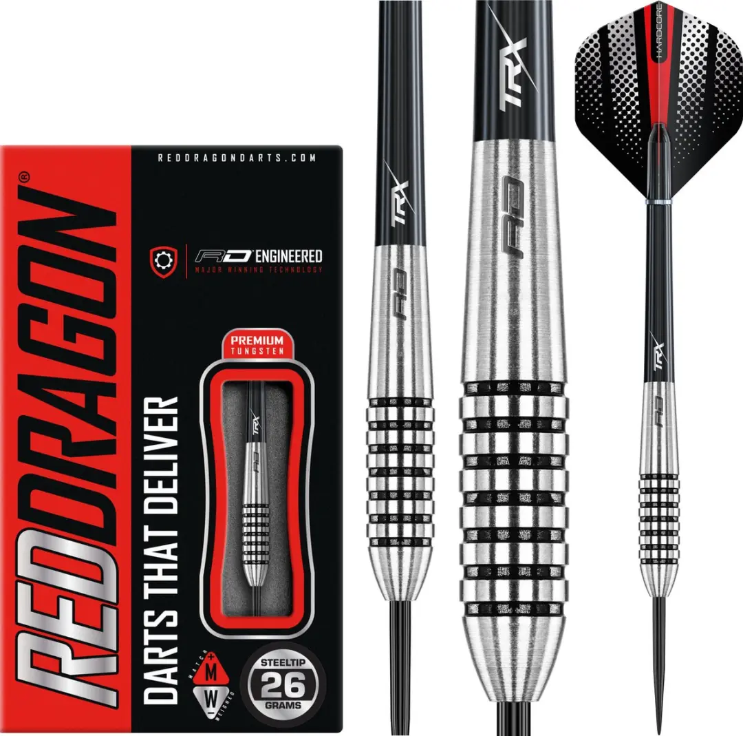 Red Dragon Matra 1 Dartpijlen 80% - 3 Stuks - Zilver/Zwart