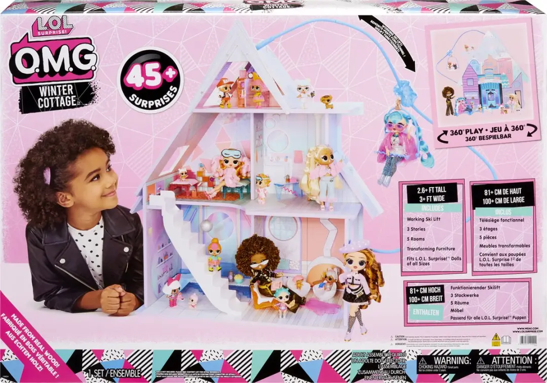 LOL! Surprise! OMG Winter Cottage Poppenhuis - 45 Meubels - Meerkleurig