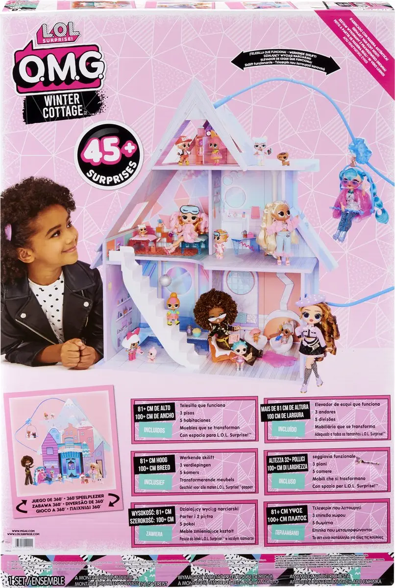 LOL! Surprise! OMG Winter Cottage Poppenhuis - 45 Meubels - Meerkleurig - afbeelding 6 van 6