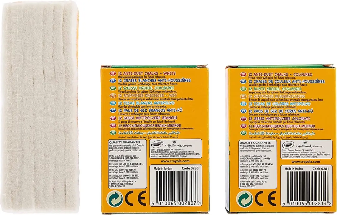 Crayola Schoolbordkrijt Set - 7 Kleuren - 12 Stuks
