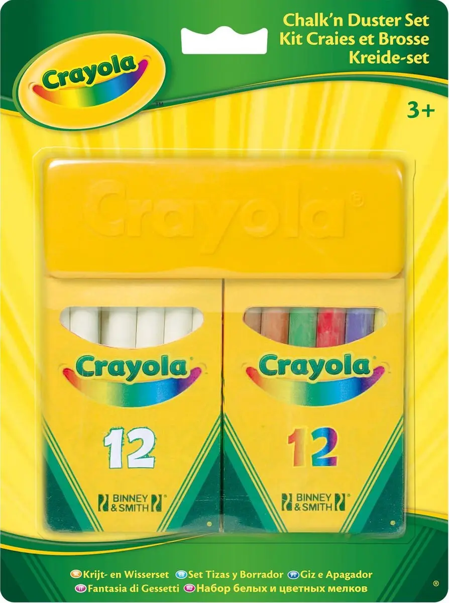 Crayola Schoolbordkrijt Set - 7 Kleuren - 12 Stuks