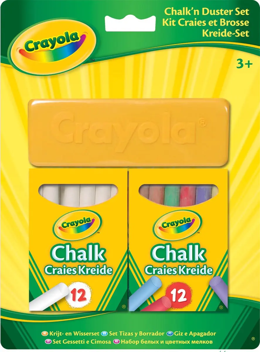 Crayola Schoolbordkrijt Set - 7 Kleuren - 12 Stuks