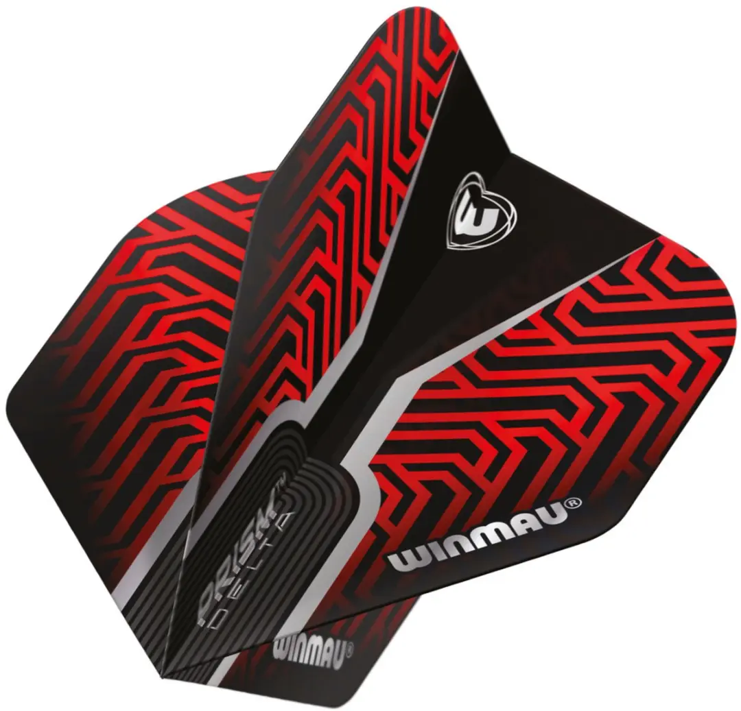 Winmau Prism Delta Kairos Dart Flights - 3 Stuks - Rood/Zwart