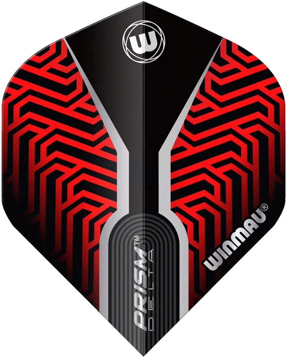 Winmau Prism Delta Kairos Dart Flights - 3 Stuks - Rood/Zwart