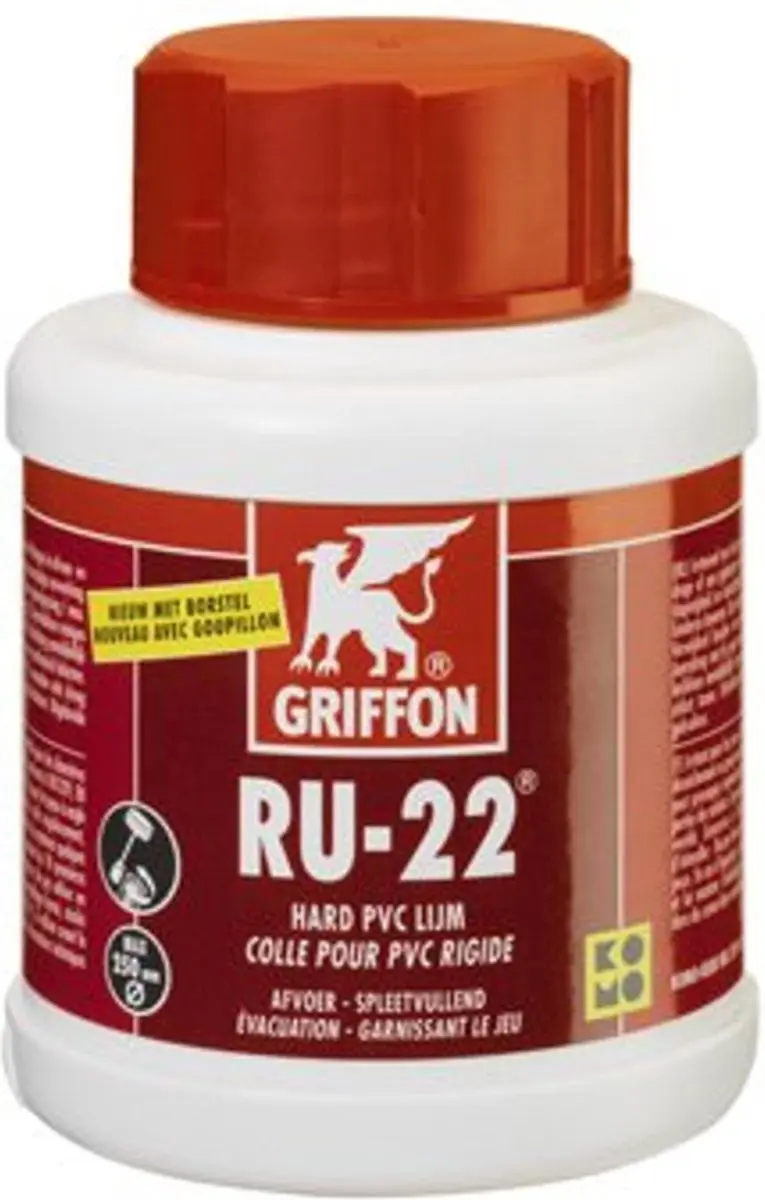 Griffon Hard PVC Lijm RU22 1L + Borstel - afbeelding 2 van 6