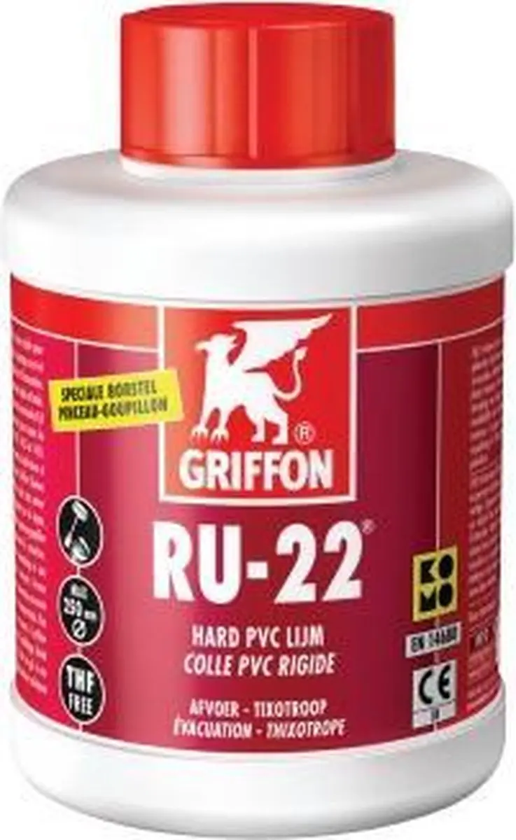 Griffon Hard PVC Lijm RU22 1L + Borstel