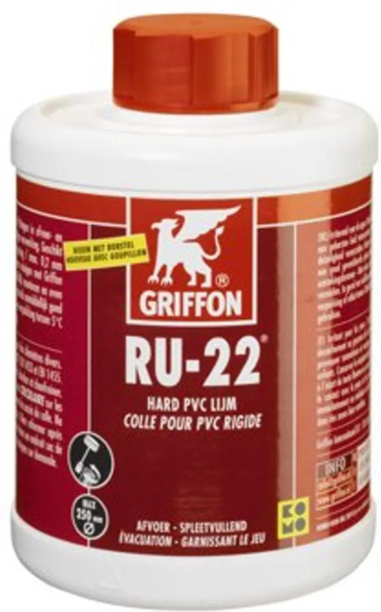 Griffon Hard PVC Lijm RU22 1L + Borstel - afbeelding 5 van 6
