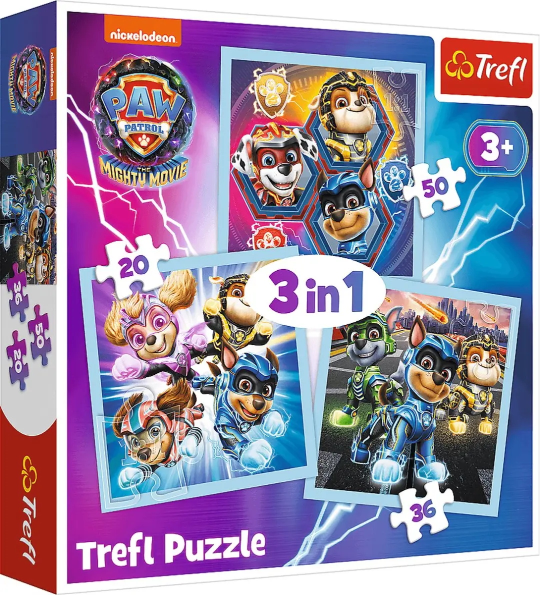 Trefl 3in1 Mighty Pups Power Paw Patrol Film Puzzel 106 Stuks