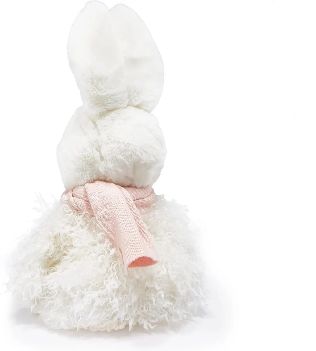 Bunnies By The Bay Knuffel Aurora Angora Konijn 22cm - Wit met Lichtroze Sjaal