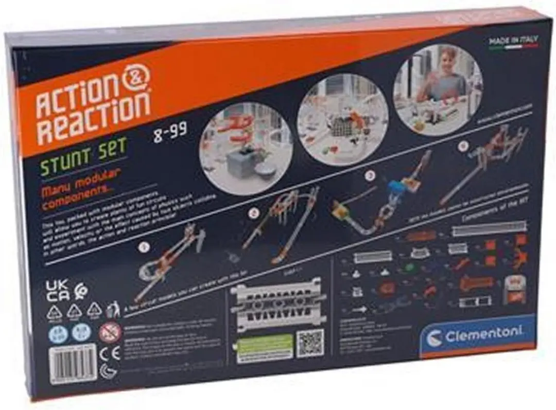 Clementoni Action and Reaction Stunt Set Knikkerbaan 99-delig