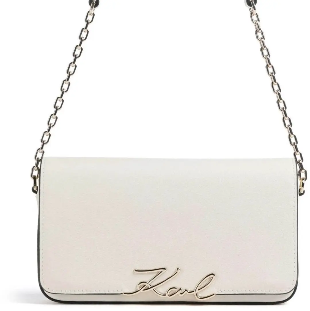 Karl Lagerfeld KSignature Shoulder Pouch - Wit