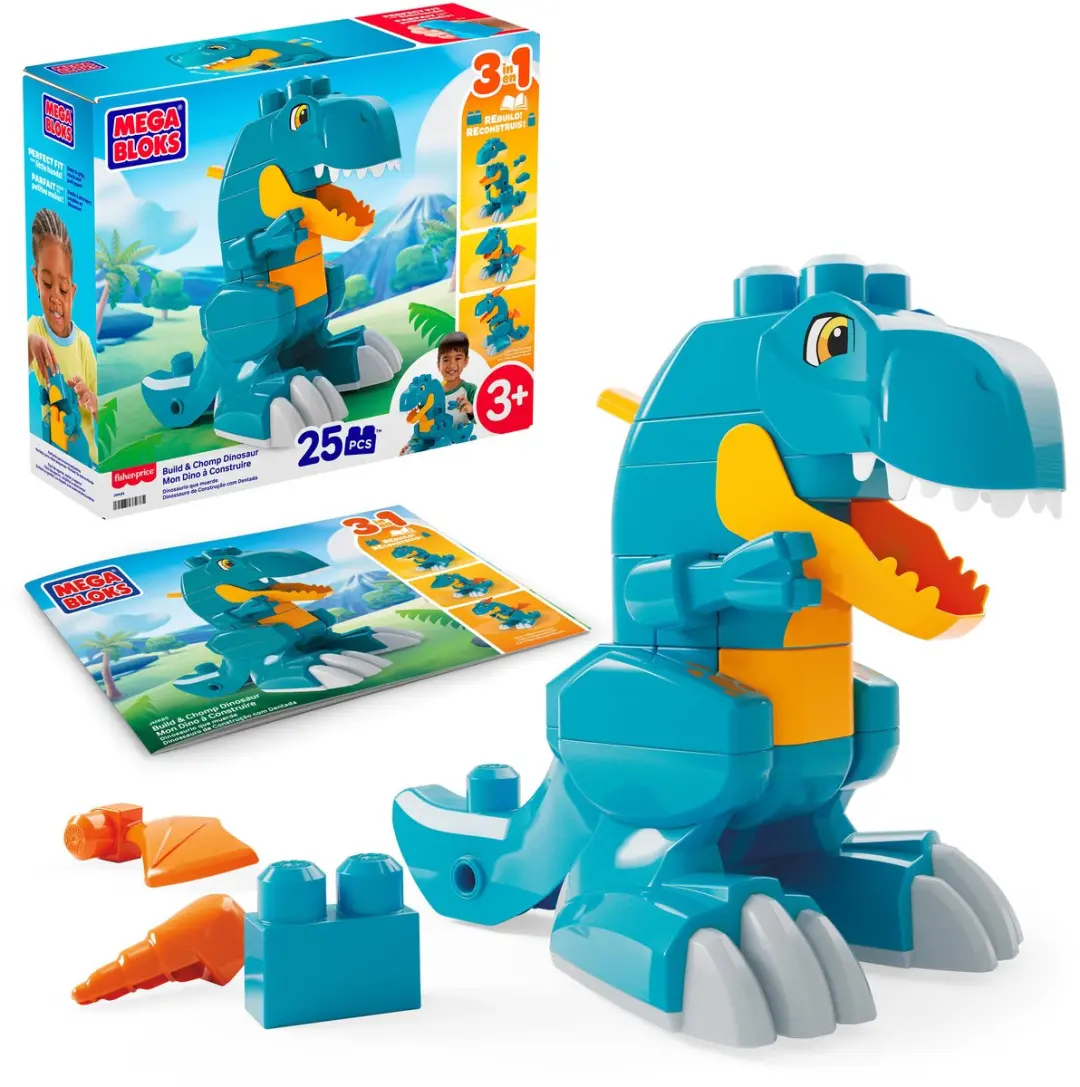 Mega Bloks Fisher-Price Bouw en Hap Dinosaurus T-Rex